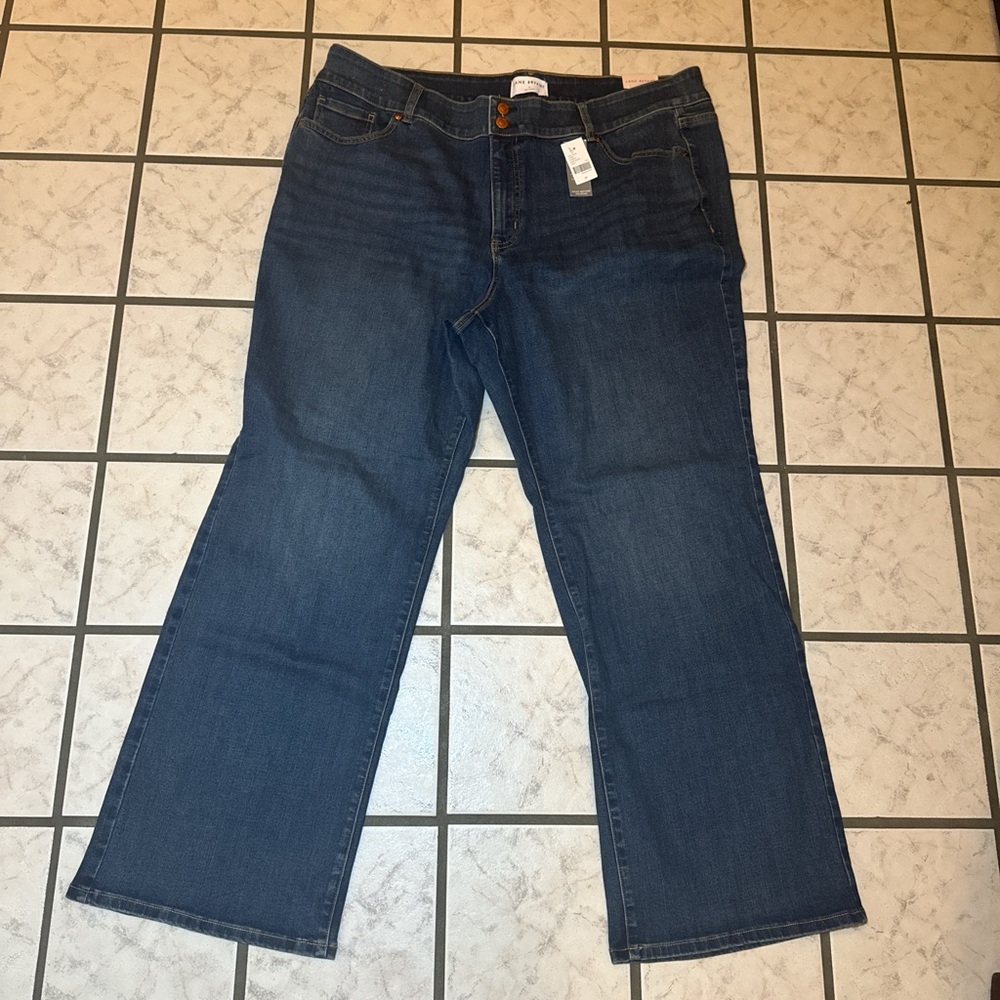 Blue denim tighter tummy boot jeans